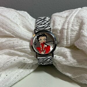 Betty Boop zebra band watch
